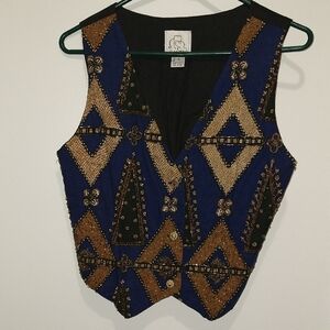 100% Cotton Gold-beaded Vest